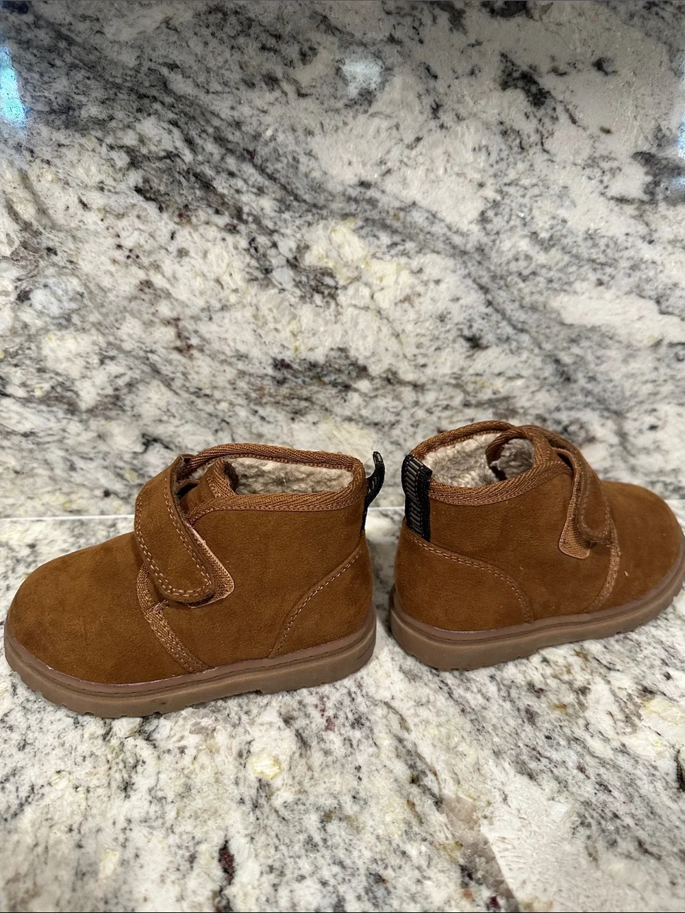 Cat & Jack Toddler Brown Suede Hook-&-Loop Boots